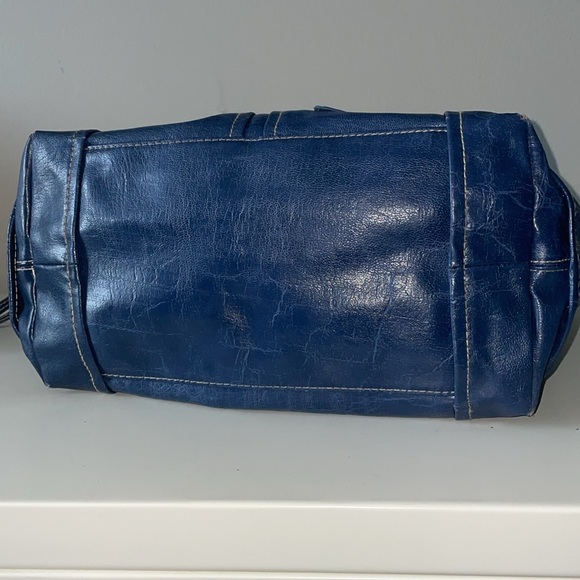 Kenneth Cole Blue Satchel Shoulder Bag - Picture 6 of 11